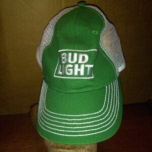 Bud Light Beer Saint Patrick’s Day Irish Green Hat Shamrock Adjustable Mesh Cap